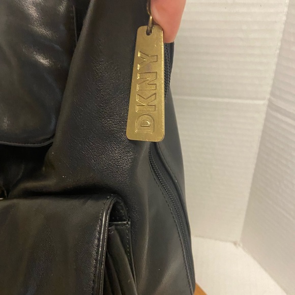 DKNY Faux Leather Backpack main image 9